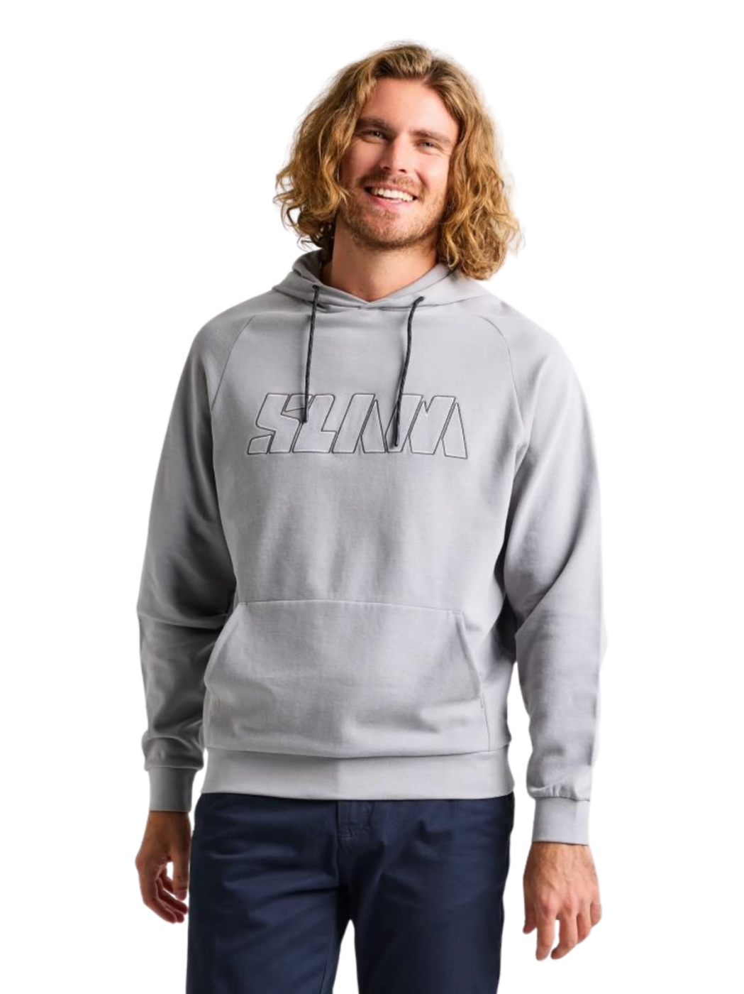 SLAM Logo Hoodie: Felpa Sportiva in Cotone Smerigliato